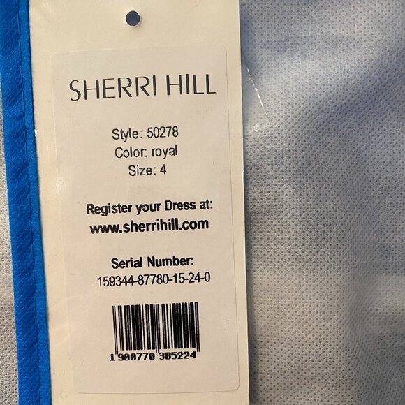 Sherri Hill 2 Piece Royal Blue Beaded Prom Dress Size 4 - Picture 11 of 13